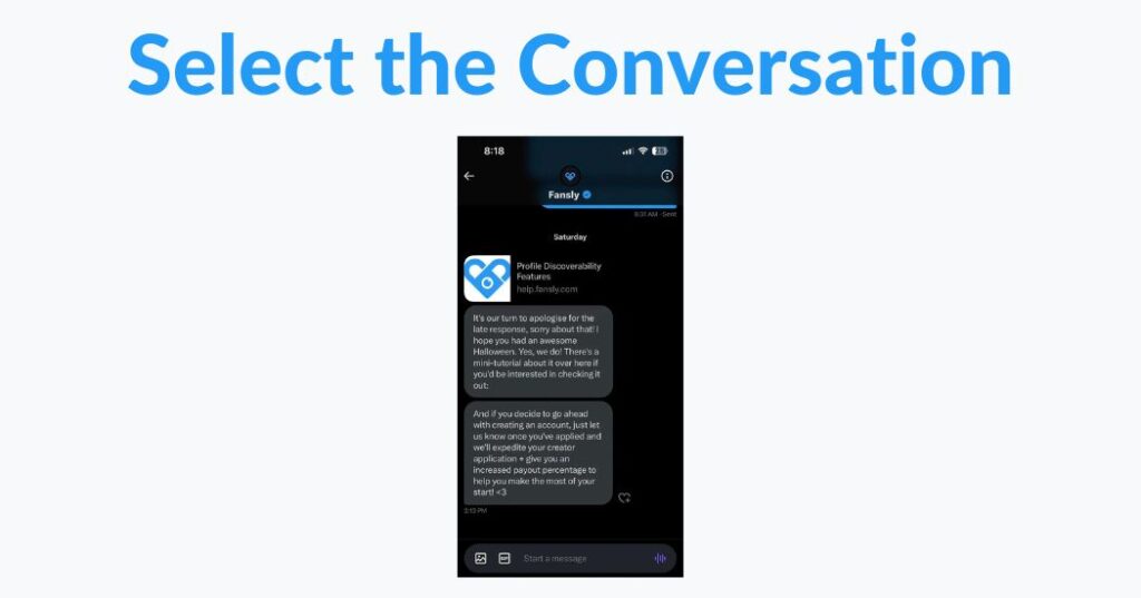 Select the Conversation