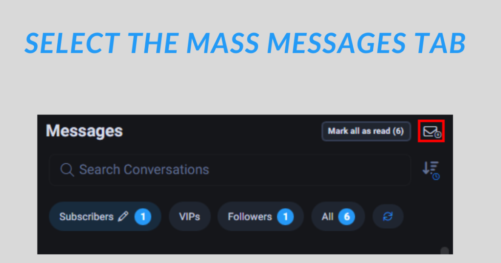 Select the Mass Messages Tab