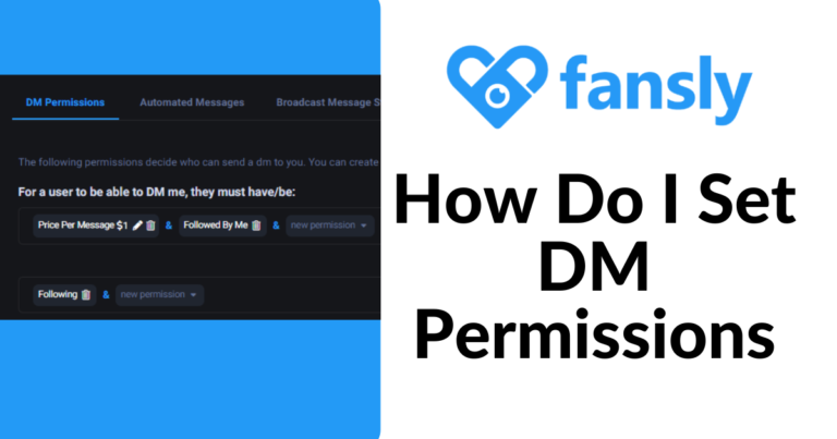 Set DM Permissions ON Fansly