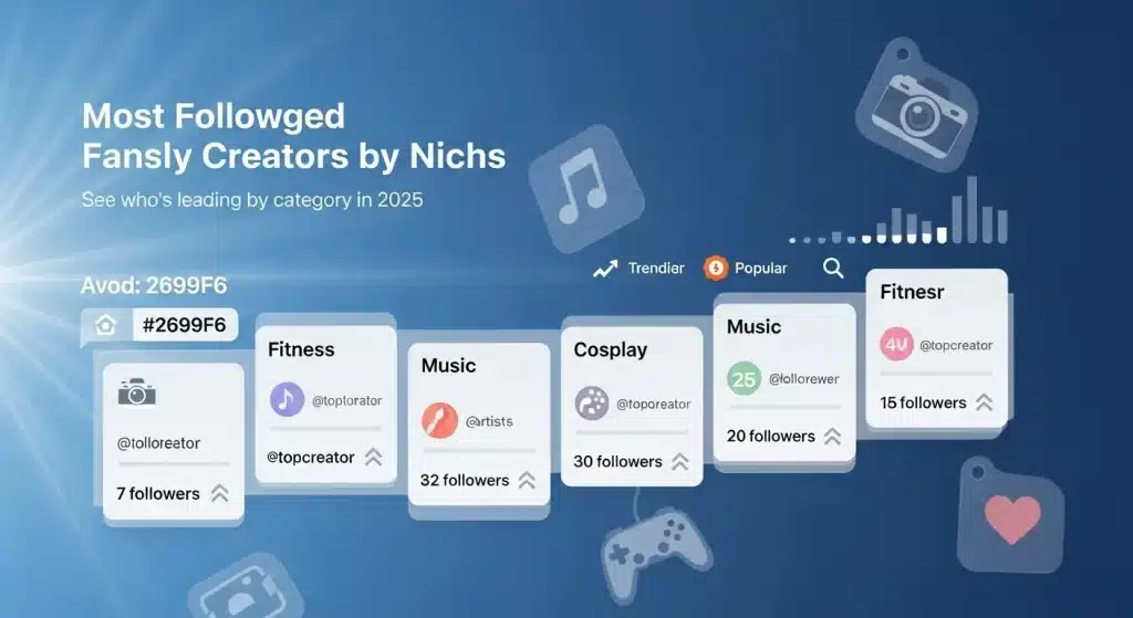 Most Followed Fansly Creators by Niche