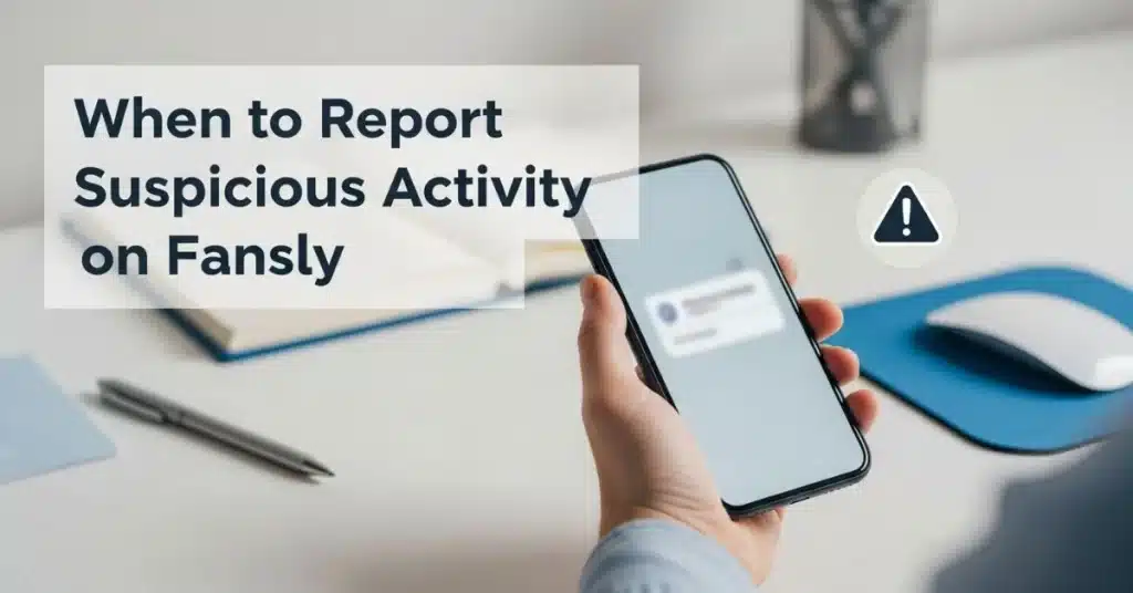 When to Report Suspicious Activity on Fansly